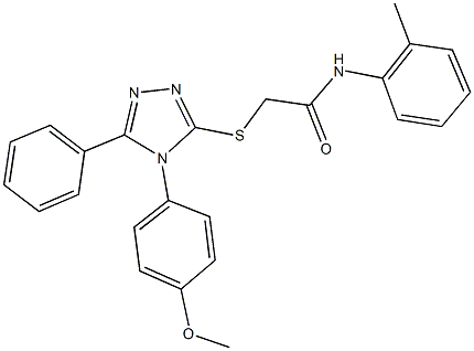 2-{[4-(4-methoxyphenyl)-5-phenyl-4H-1,2,4-triazol-3-yl]sulfanyl}-N-(2-methylphenyl)acetamide Structure