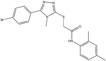 2-{[5-(4-bromophenyl)-4-methyl-4H-1,2,4-triazol-3-yl]sulfanyl}-N-(2,4-dimethylphenyl)acetamide Structure