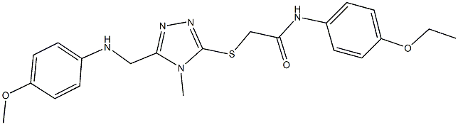 N-(4-ethoxyphenyl)-2-({5-[(4-methoxyanilino)methyl]-4-methyl-4H-1,2,4-triazol-3-yl}sulfanyl)acetamide Structure