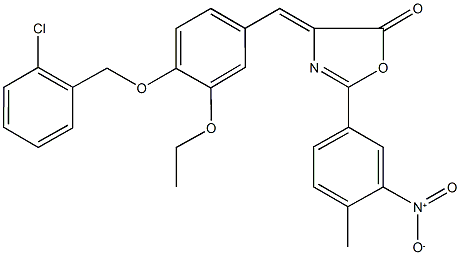 4-{4-[(2-chlorobenzyl)oxy]-3-ethoxybenzylidene}-2-{3-nitro-4-methylphenyl}-1,3-oxazol-5(4H)-one Structure