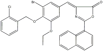 4-{3-bromo-4-[(2-chlorobenzyl)oxy]-5-ethoxybenzylidene}-2-(1-naphthyl)-1,3-oxazol-5(4H)-one Structure