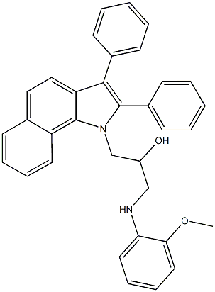 1-(2,3-diphenyl-1H-benzo[g]indol-1-yl)-3-(2-methoxyanilino)-2-propanol Structure