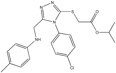 isopropyl {[4-(4-chlorophenyl)-5-(4-toluidinomethyl)-4H-1,2,4-triazol-3-yl]sulfanyl}acetate Structure