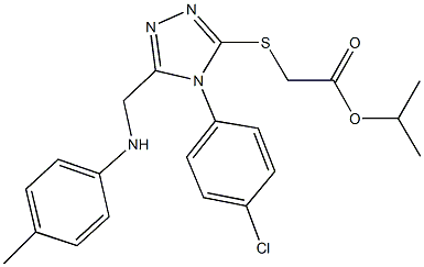 isopropyl {[4-(4-chlorophenyl)-5-(4-toluidinomethyl)-4H-1,2,4-triazol-3-yl]sulfanyl}acetate 구조식 이미지