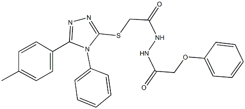 2-{[5-(4-methylphenyl)-4-phenyl-4H-1,2,4-triazol-3-yl]sulfanyl}-N'-(phenoxyacetyl)acetohydrazide Structure