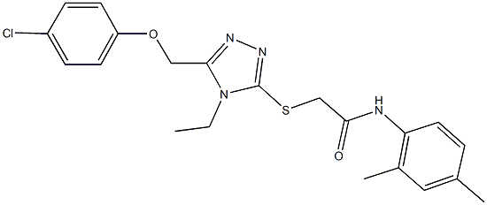 2-({5-[(4-chlorophenoxy)methyl]-4-ethyl-4H-1,2,4-triazol-3-yl}sulfanyl)-N-(2,4-dimethylphenyl)acetamide Structure