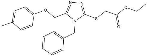 ethyl ({4-benzyl-5-[(4-methylphenoxy)methyl]-4H-1,2,4-triazol-3-yl}sulfanyl)acetate 구조식 이미지