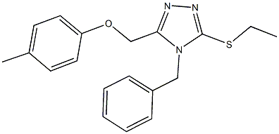 4-benzyl-3-(ethylsulfanyl)-5-[(4-methylphenoxy)methyl]-4H-1,2,4-triazole Structure