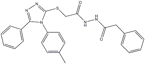 2-{[4-(4-methylphenyl)-5-phenyl-4H-1,2,4-triazol-3-yl]sulfanyl}-N'-(phenylacetyl)acetohydrazide Structure