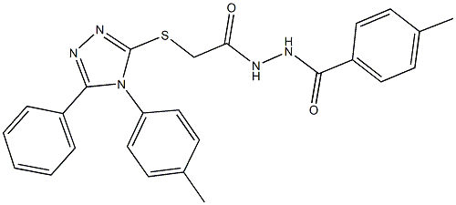 N'-(4-methylbenzoyl)-2-{[4-(4-methylphenyl)-5-phenyl-4H-1,2,4-triazol-3-yl]sulfanyl}acetohydrazide Structure