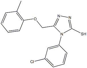 4-(3-chlorophenyl)-5-[(2-methylphenoxy)methyl]-4H-1,2,4-triazole-3-thiol Structure