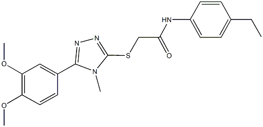 2-{[5-(3,4-dimethoxyphenyl)-4-methyl-4H-1,2,4-triazol-3-yl]sulfanyl}-N-(4-ethylphenyl)acetamide Structure