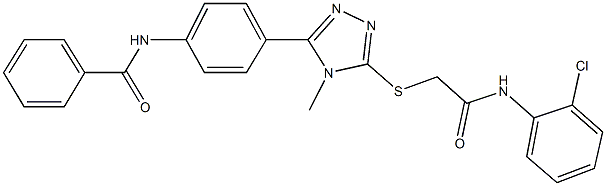 N-[4-(5-{[2-(2-chloroanilino)-2-oxoethyl]sulfanyl}-4-methyl-4H-1,2,4-triazol-3-yl)phenyl]benzamide Structure