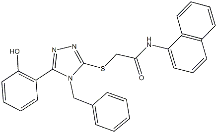 2-{[4-benzyl-5-(2-hydroxyphenyl)-4H-1,2,4-triazol-3-yl]sulfanyl}-N-(1-naphthyl)acetamide Structure