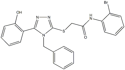 2-{[4-benzyl-5-(2-hydroxyphenyl)-4H-1,2,4-triazol-3-yl]sulfanyl}-N-(2-bromophenyl)acetamide Structure