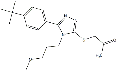 2-{[5-(4-tert-butylphenyl)-4-(3-methoxypropyl)-4H-1,2,4-triazol-3-yl]sulfanyl}acetamide Structure