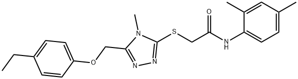 N-(2,4-dimethylphenyl)-2-({5-[(4-ethylphenoxy)methyl]-4-methyl-4H-1,2,4-triazol-3-yl}sulfanyl)acetamide Structure