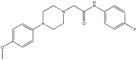 N-(4-fluorophenyl)-2-[4-(4-methoxyphenyl)-1-piperazinyl]acetamide 구조식 이미지