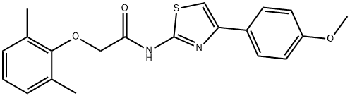 2-(2,6-dimethylphenoxy)-N-[4-(4-methoxyphenyl)-1,3-thiazol-2-yl]acetamide 구조식 이미지