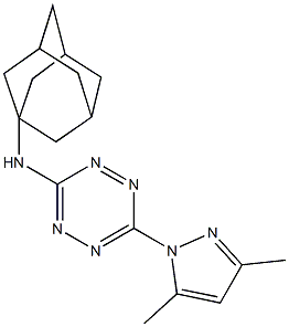 N-(1-adamantyl)-6-(3,5-dimethyl-1H-pyrazol-1-yl)-1,2,4,5-tetraazin-3-amine Structure