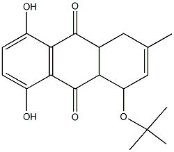 1-tert-butoxy-5,8-dihydroxy-3-methyl-1,4,4a,9a-tetrahydro-9,10-anthracenedione Structure