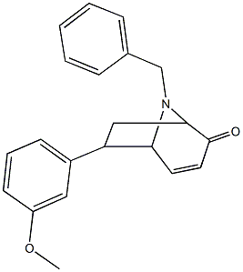 8-benzyl-6-(3-methoxyphenyl)-8-azabicyclo[3.2.1]oct-3-en-2-one 구조식 이미지