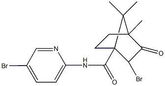 2-bromo-N-(5-bromo-2-pyridinyl)-4,7,7-trimethyl-3-oxobicyclo[2.2.1]heptane-1-carboxamide Structure