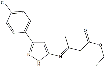 ethyl 3-{[3-(4-chlorophenyl)-1H-pyrazol-5-yl]imino}butanoate 구조식 이미지