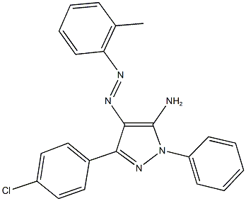 3-(4-chlorophenyl)-4-[(2-methylphenyl)diazenyl]-1-phenyl-1H-pyrazol-5-ylamine Structure