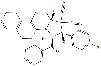 3-benzoyl-2-(4-fluorophenyl)-2,3-dihydrobenzo[f]pyrrolo[1,2-a]quinoline-1,1(12aH)-dicarbonitrile Structure