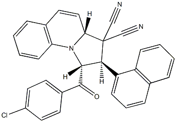 1-(4-chlorobenzoyl)-2-(1-naphthyl)-1,2-dihydropyrrolo[1,2-a]quinoline-3,3(3aH)-dicarbonitrile Structure
