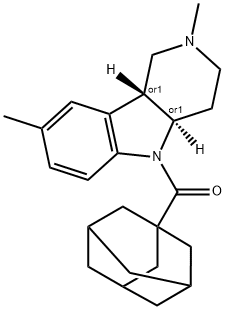 5-(1-adamantylcarbonyl)-2,8-dimethyl-2,3,4,4a,5,9b-hexahydro-1H-pyrido[4,3-b]indole Structure