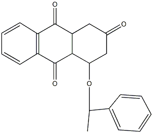 4-(1-phenylethoxy)-3,4,4a,9a-tetrahydro-2,9,10(1H)-anthracenetrione 구조식 이미지