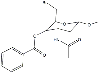 4-(acetylamino)-2-(bromomethyl)-6-methoxytetrahydro-2H-pyran-3-yl benzoate Structure