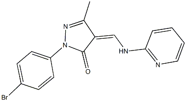 2-(4-bromophenyl)-5-methyl-4-[(2-pyridinylamino)methylene]-2,4-dihydro-3H-pyrazol-3-one 구조식 이미지