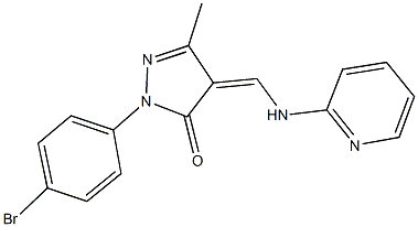 2-(4-bromophenyl)-5-methyl-4-[(2-pyridinylamino)methylene]-2,4-dihydro-3H-pyrazol-3-one Structure