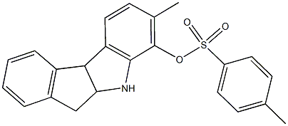 3-methyl-5,5a,6,10b-tetrahydroindeno[2,1-b]indol-4-yl 4-methylbenzenesulfonate 구조식 이미지