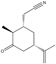 (5-isopropenyl-2-methyl-3-oxocyclohexyl)acetonitrile 구조식 이미지