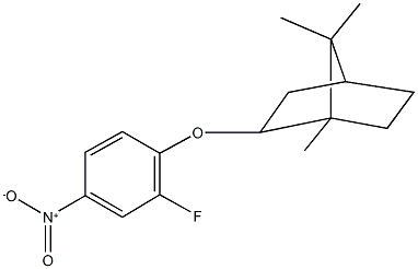 2-(2-fluoro-4-nitrophenoxy)-1,7,7-trimethylbicyclo[2.2.1]heptane 구조식 이미지