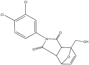 4-(3,4-dichlorophenyl)-1-(hydroxymethyl)-10-oxa-4-azatricyclo[5.2.1.0~2,6~]dec-8-ene-3,5-dione Structure