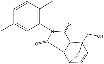 4-(2,5-dimethylphenyl)-1-(hydroxymethyl)-10-oxa-4-azatricyclo[5.2.1.0~2,6~]dec-8-ene-3,5-dione 구조식 이미지