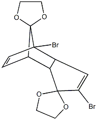 1',4'-dibromo-dispiro(1,3-dioxolane-2,5'-tricyclo[5.2.1.0~2,6~]deca[3,8]diene-10',2''-[1,3]dioxolane) Structure