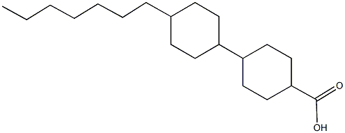 4'-heptyl-1,1'-bi(cyclohexane)-4-carboxylic acid 구조식 이미지