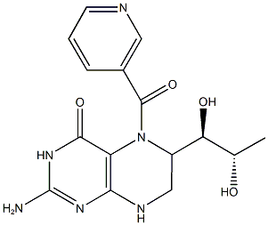 2-amino-6-(1,2-dihydroxypropyl)-5-(3-pyridinylcarbonyl)-5,6,7,8-tetrahydro-4(3H)-pteridinone Structure