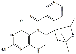 2-amino-5-(3-pyridinylcarbonyl)-6-(2,2,5-trimethyl-1,3-dioxolan-4-yl)-5,6,7,8-tetrahydro-4(3H)-pteridinone Structure