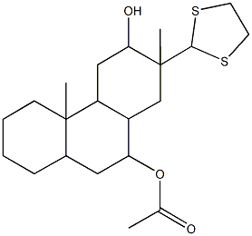 7-(1,3-dithiolan-2-yl)-6-hydroxy-4a,7-dimethyltetradecahydro-9-phenanthrenyl acetate 구조식 이미지