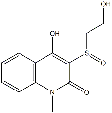 4-hydroxy-3-[(2-hydroxyethyl)sulfinyl]-1-methyl-2(1H)-quinolinone Structure