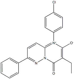 1-(4-chlorophenyl)-3-ethyl-4-oxo-7-phenyl-4H-pyrimido[1,2-b]pyridazin-1-ium-2-olate 구조식 이미지