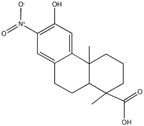 6-hydroxy-7-nitro-1,4a-dimethyl-1,2,3,4,4a,9,10,10a-octahydro-1-phenanthrenecarboxylic acid Structure