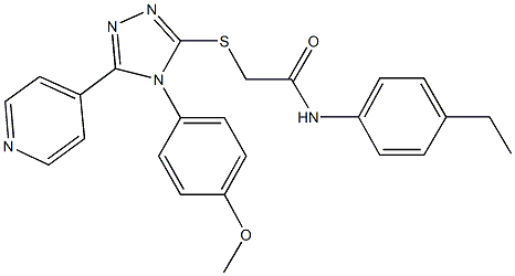 N-(4-ethylphenyl)-2-{[4-(4-methoxyphenyl)-5-(4-pyridinyl)-4H-1,2,4-triazol-3-yl]sulfanyl}acetamide Structure